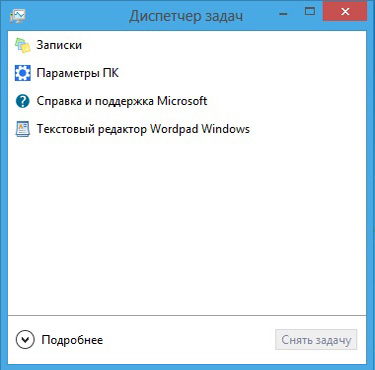 диспетчер задач windows 8